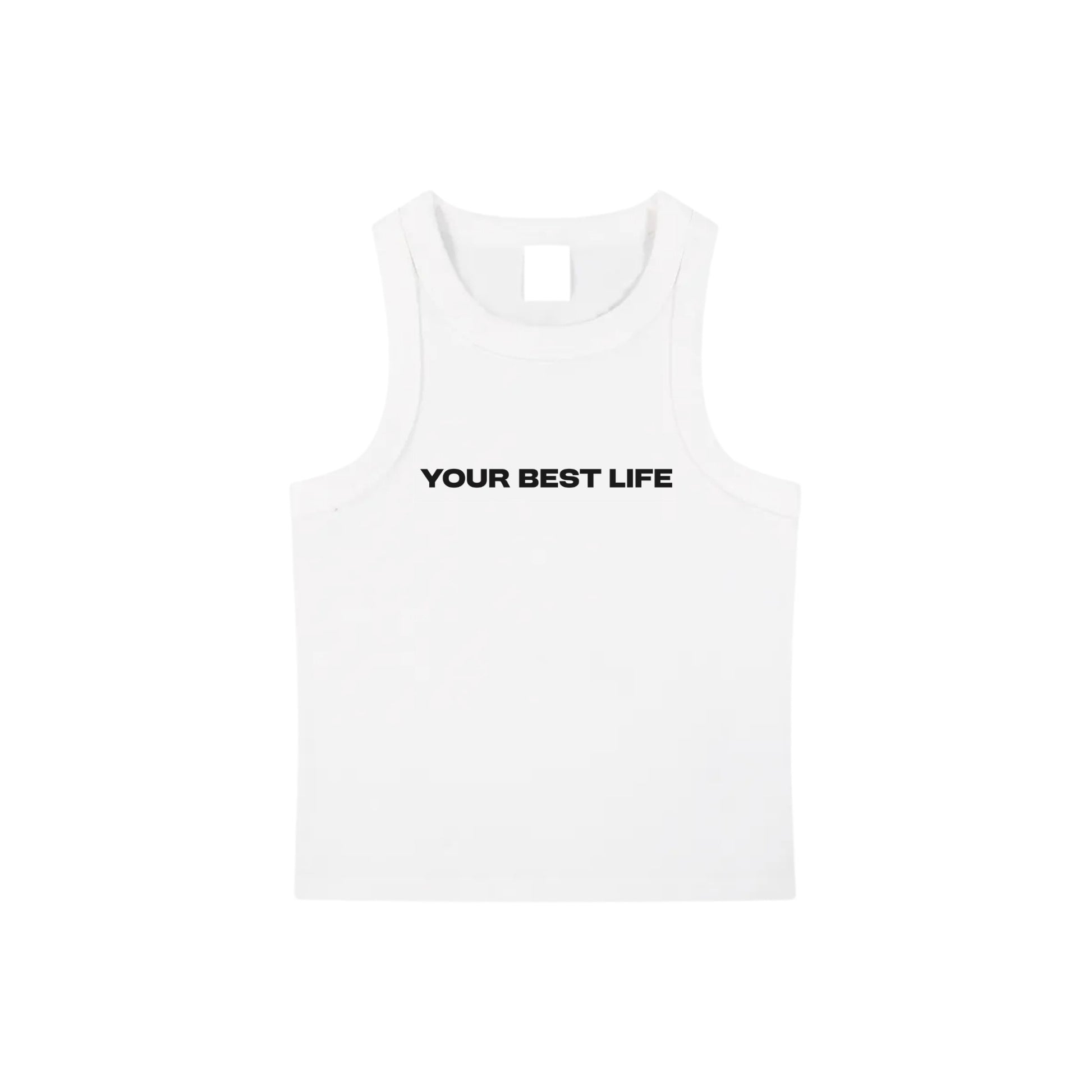 Acid Wash Ribbed Vest in White