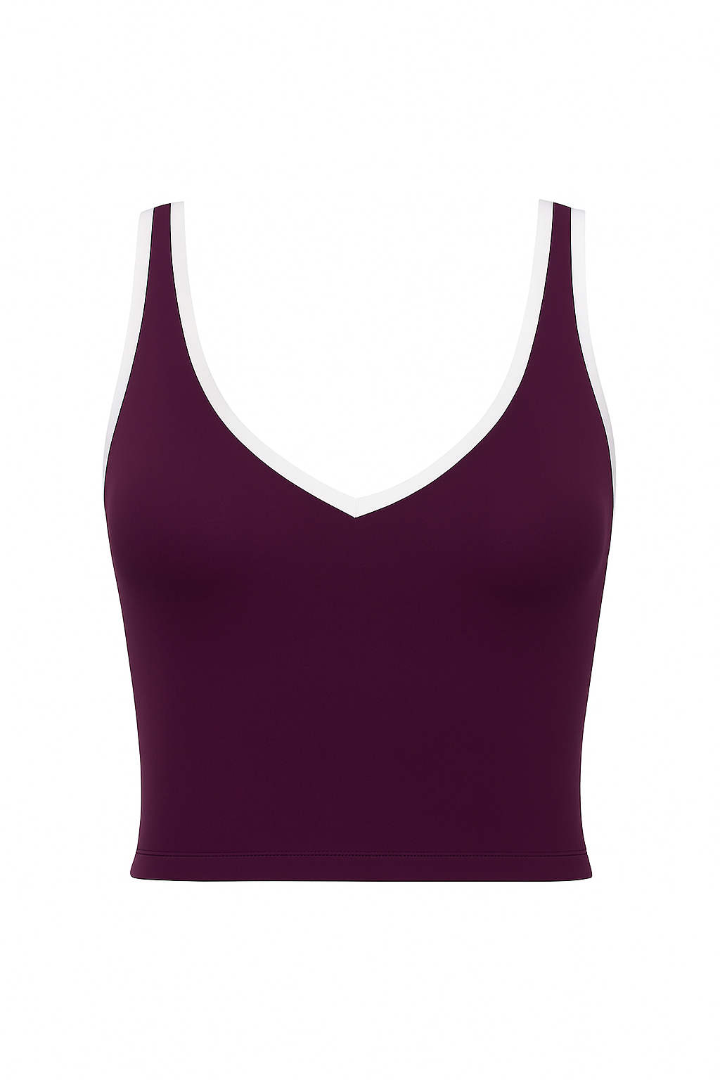 Contrast Vest in Plum