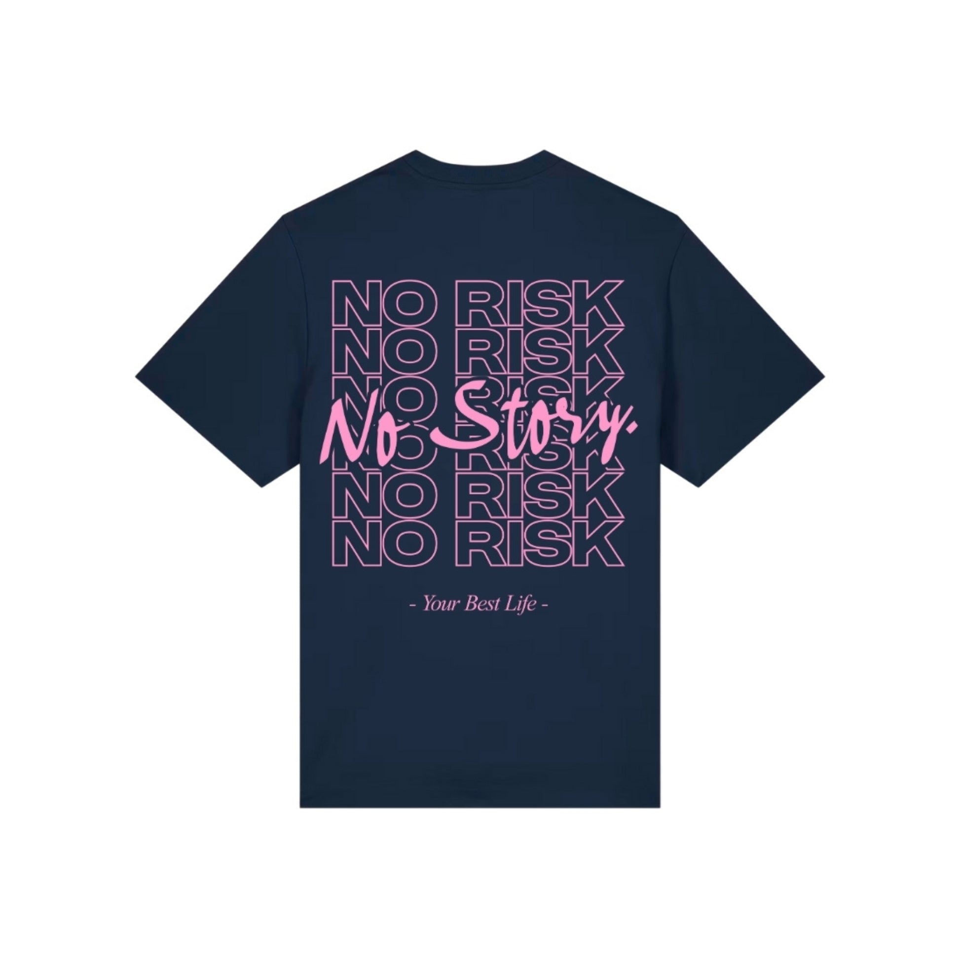 No Risk No Story Heavy Oversized Tee in Navy