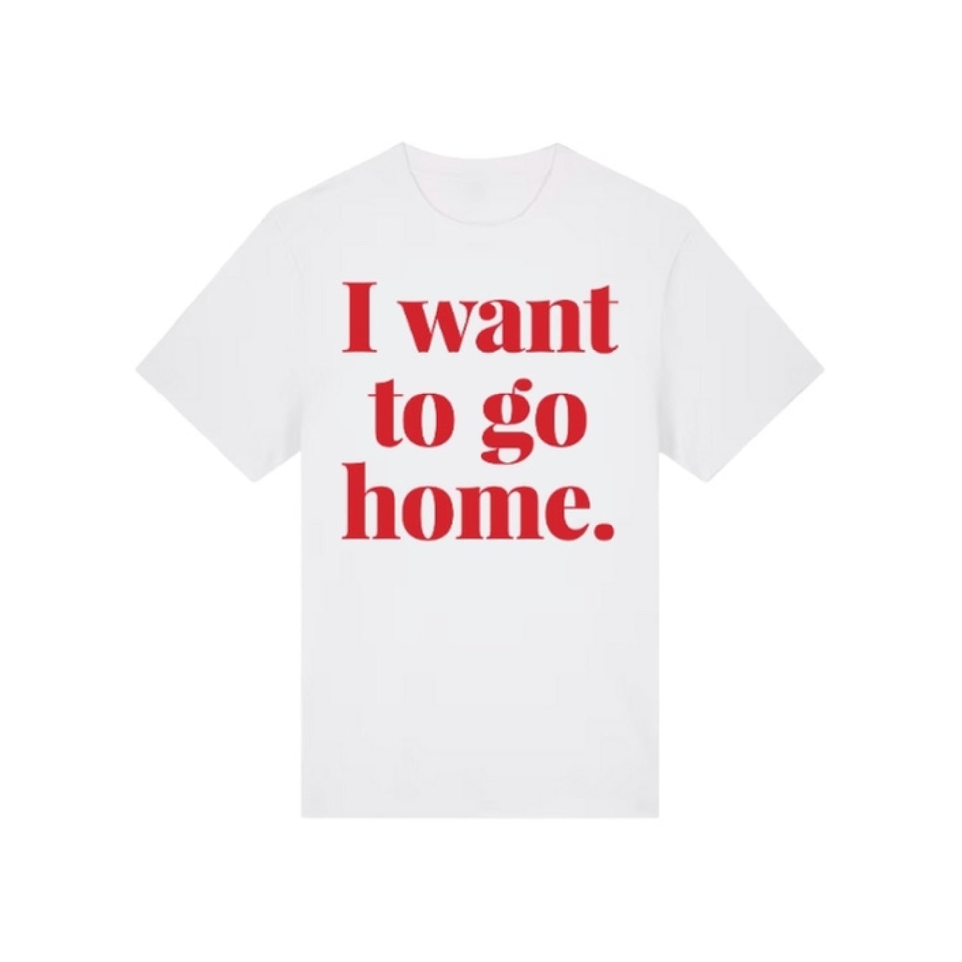 I Want To Go Home Heavy Oversized Tee in White