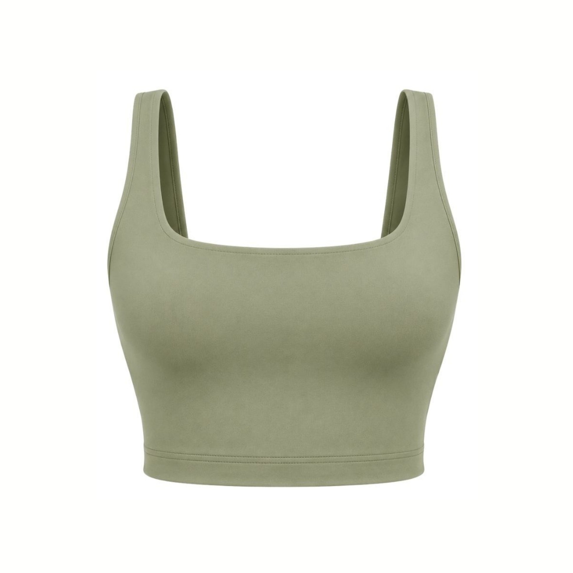 SQUARE NECK BRA IN LIGHT OLIVE
