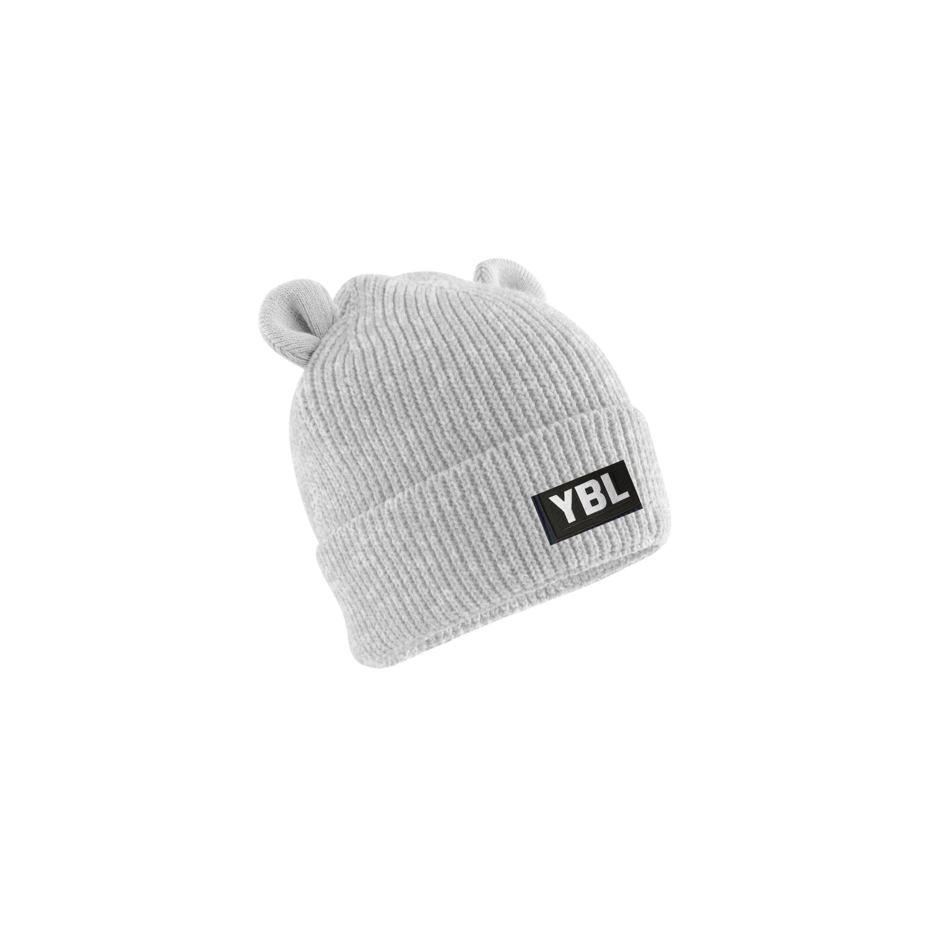 Organic Baby Bear Beanie in Cloud Grey
