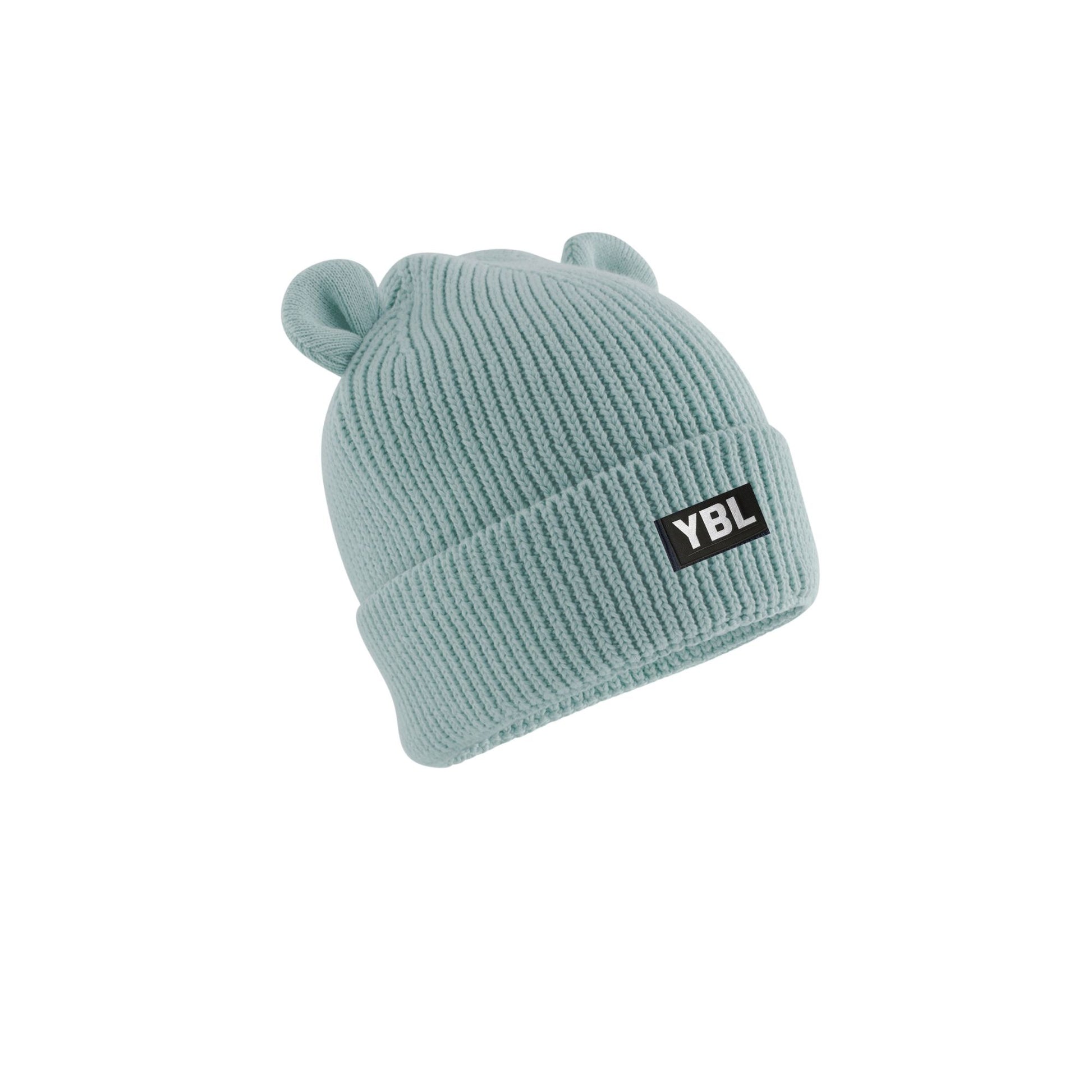 Organic Baby Bear Beanie in Dusty Turquoise