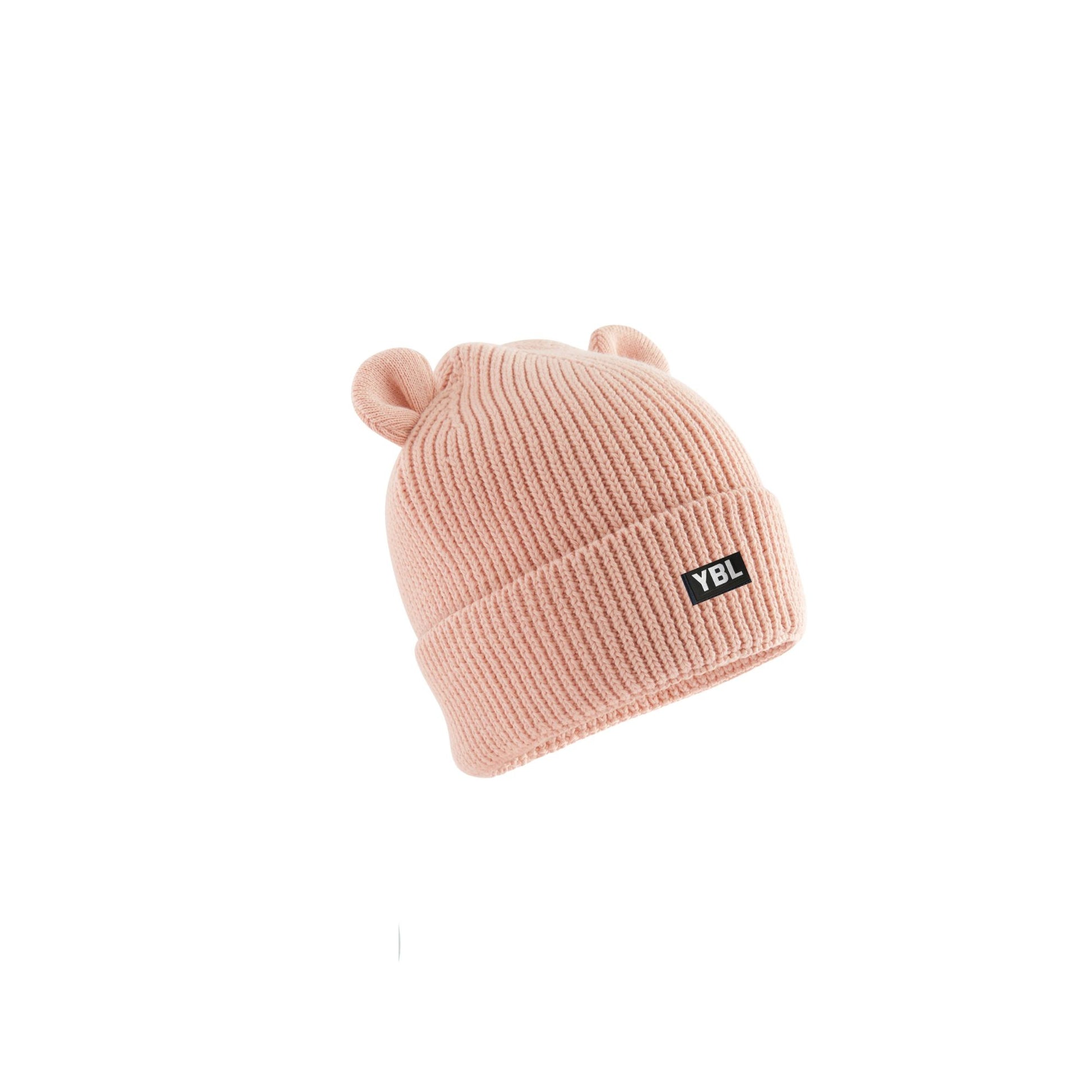 Organic Baby Bear Beanie in Peach