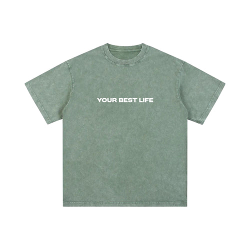 Acid Wash Relax fit Tee in Acid Wash Green