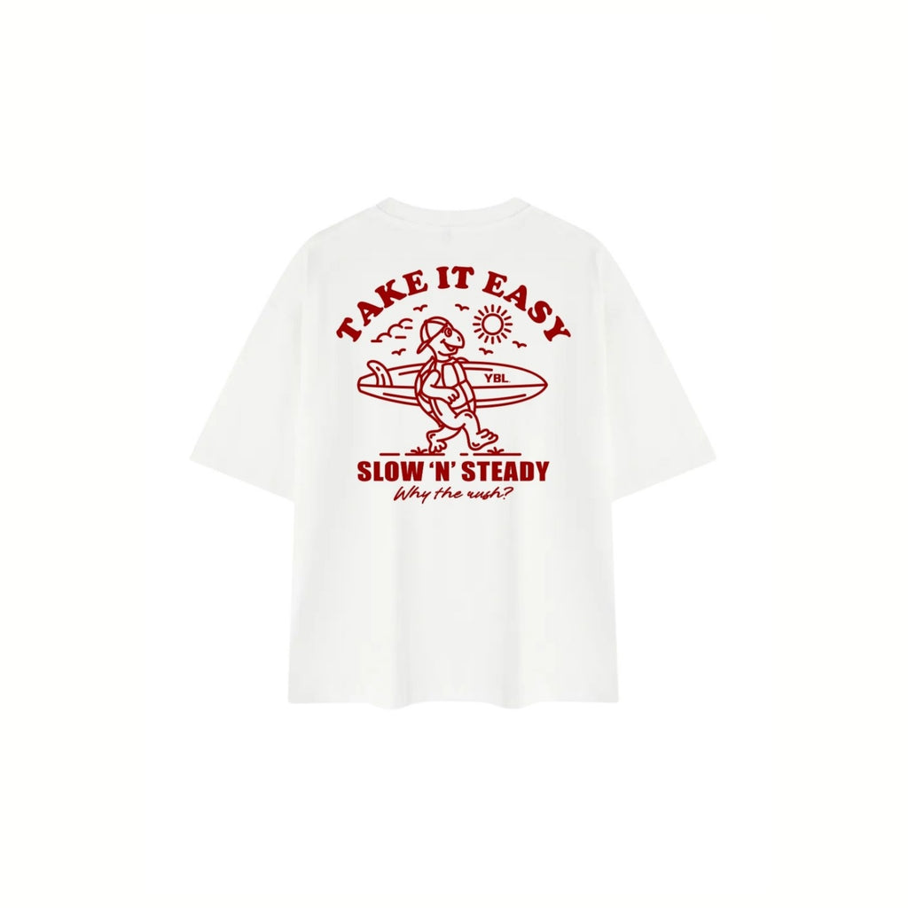 TAKE IT EASY T IN WHITE