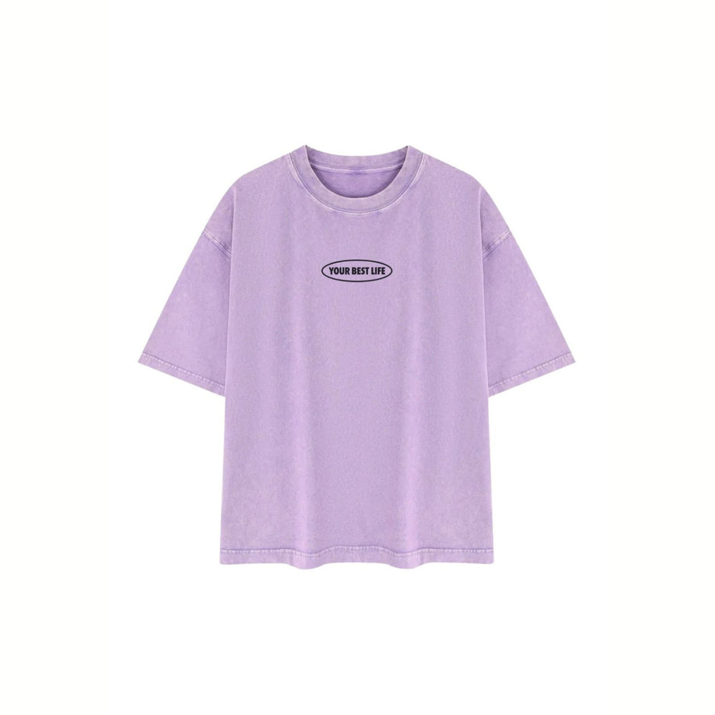 YOUR BEST LIFE T IN ACID WASH PURPLE