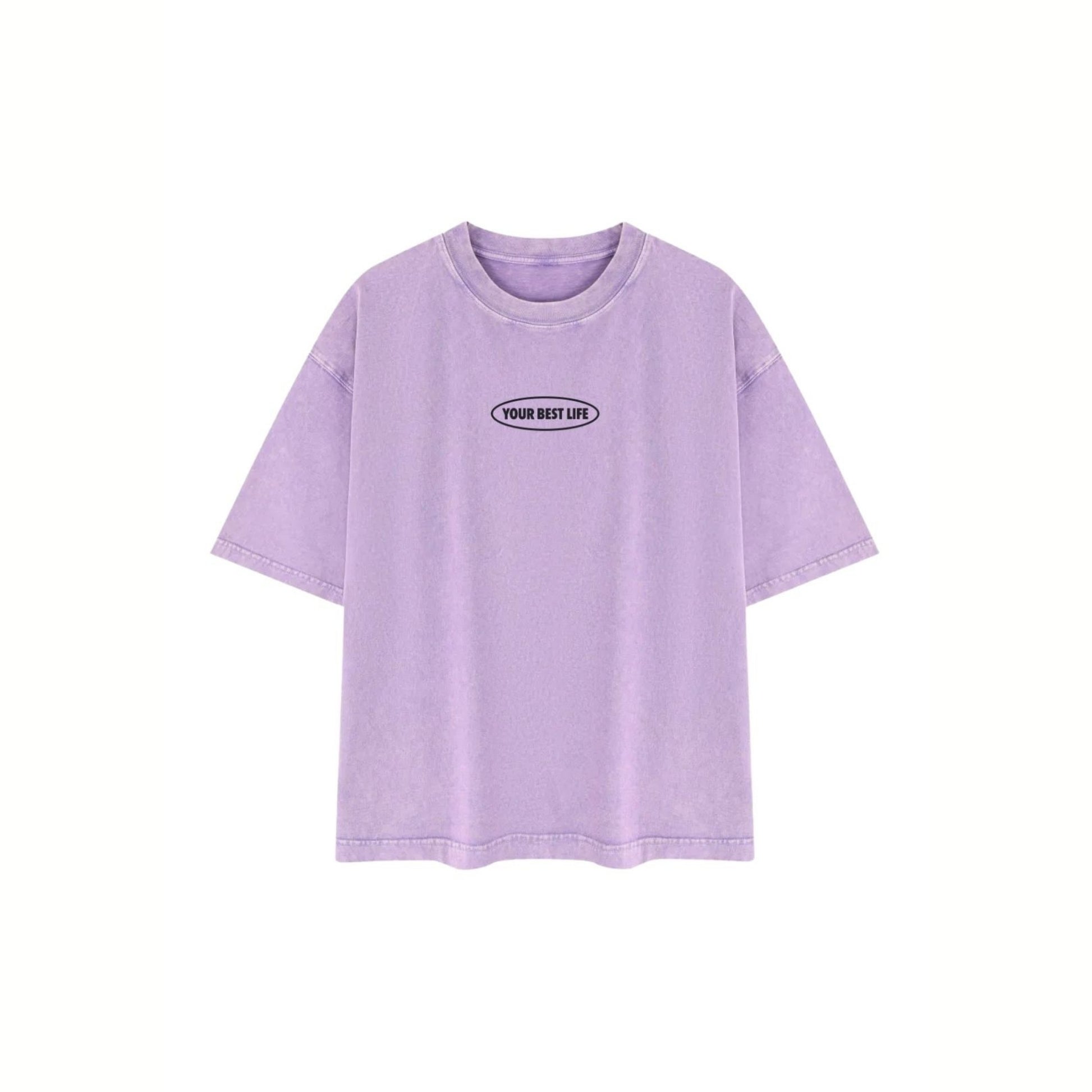 YOUR BEST LIFE T IN ACID WASH PURPLE
