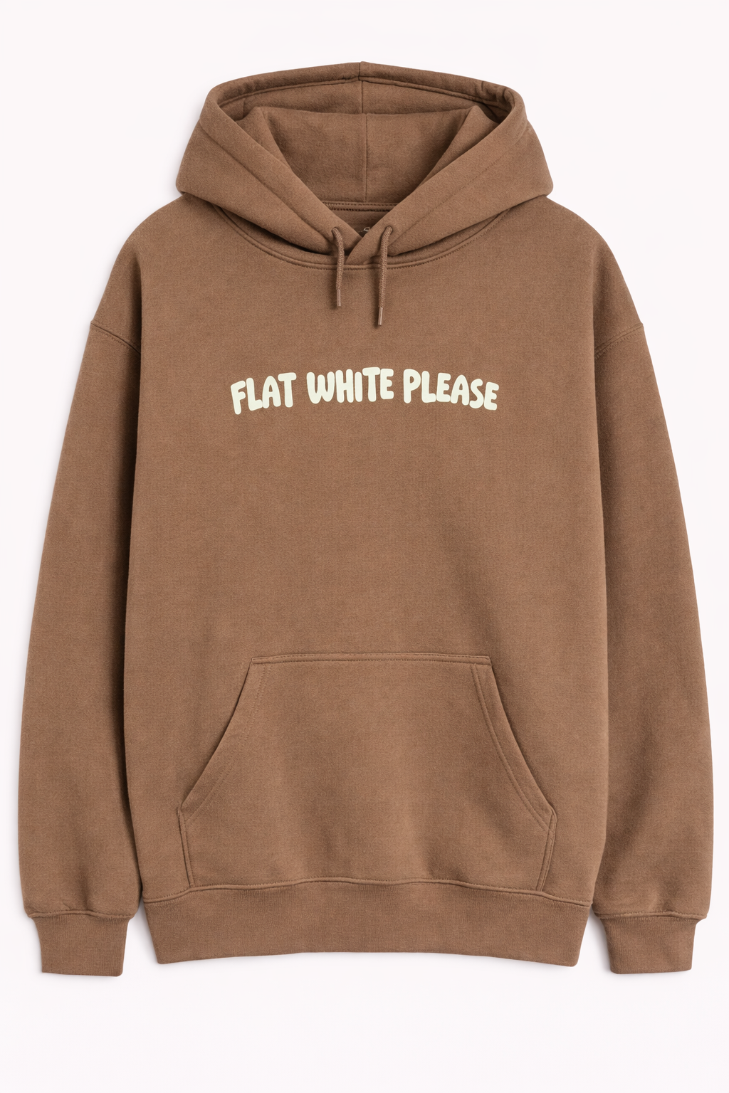 Flat white  Oversized Hoodie in Brown