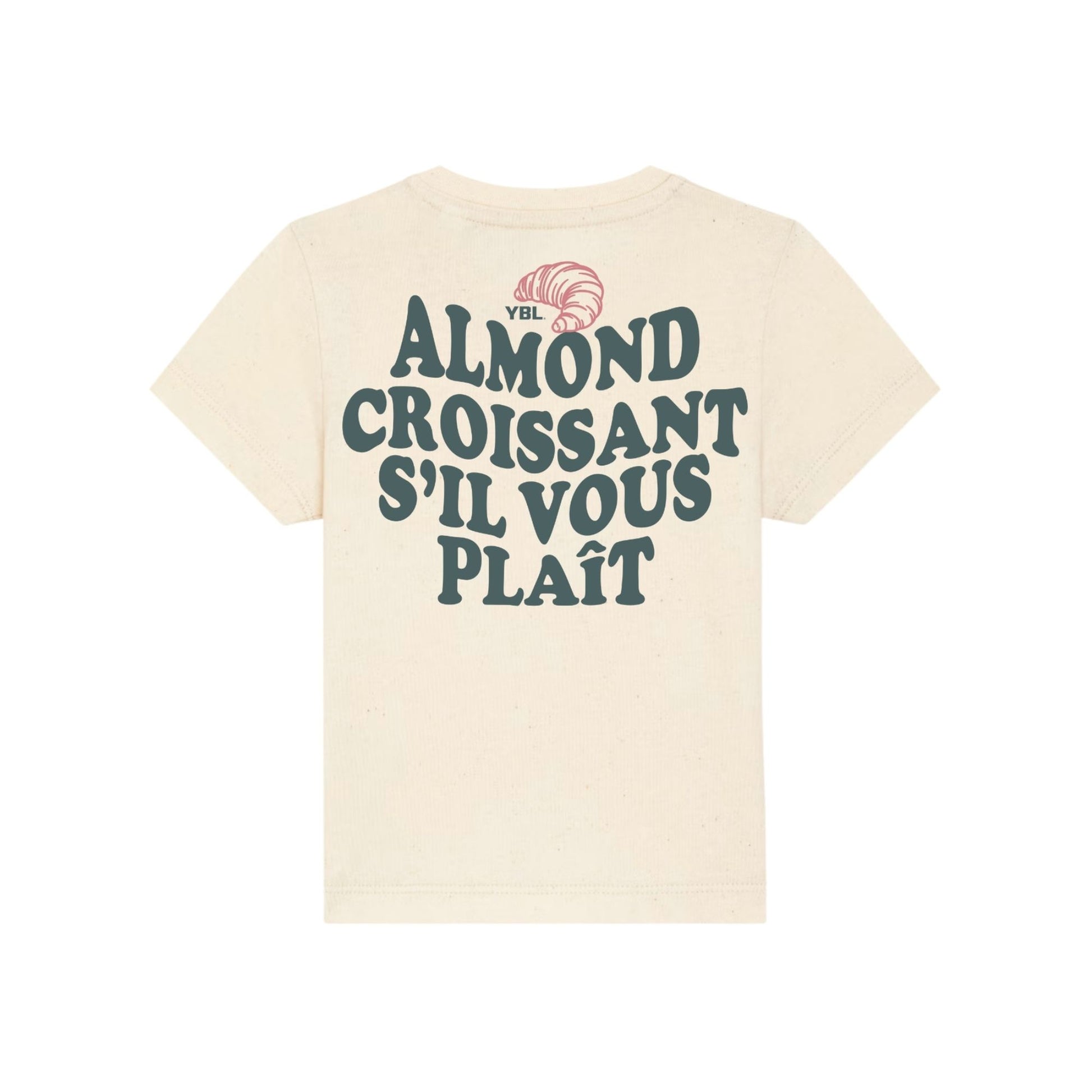 Almond Croissant Kids Fit Tee in Natural
