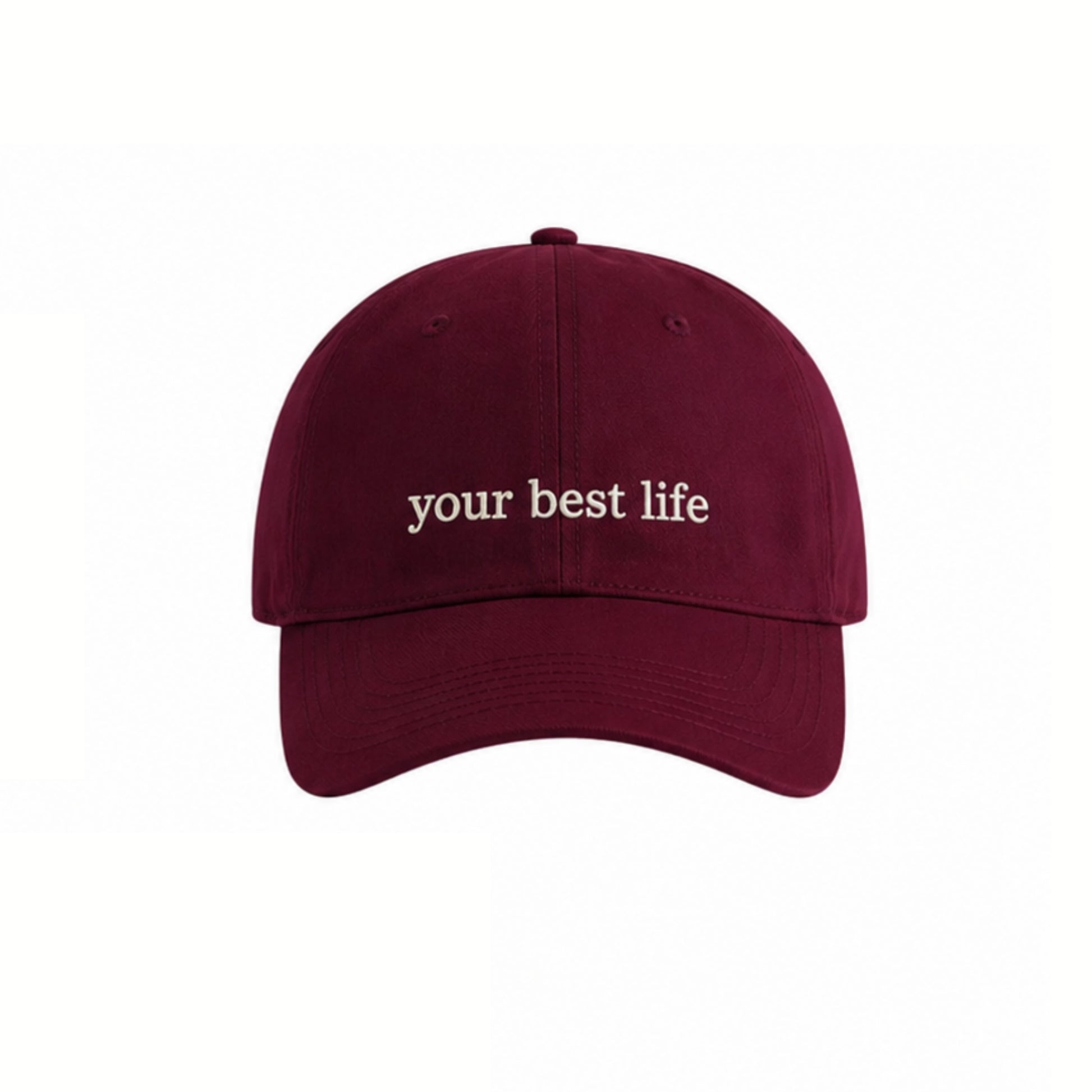 YOUR BEST LIFE CAP IN RED WINE