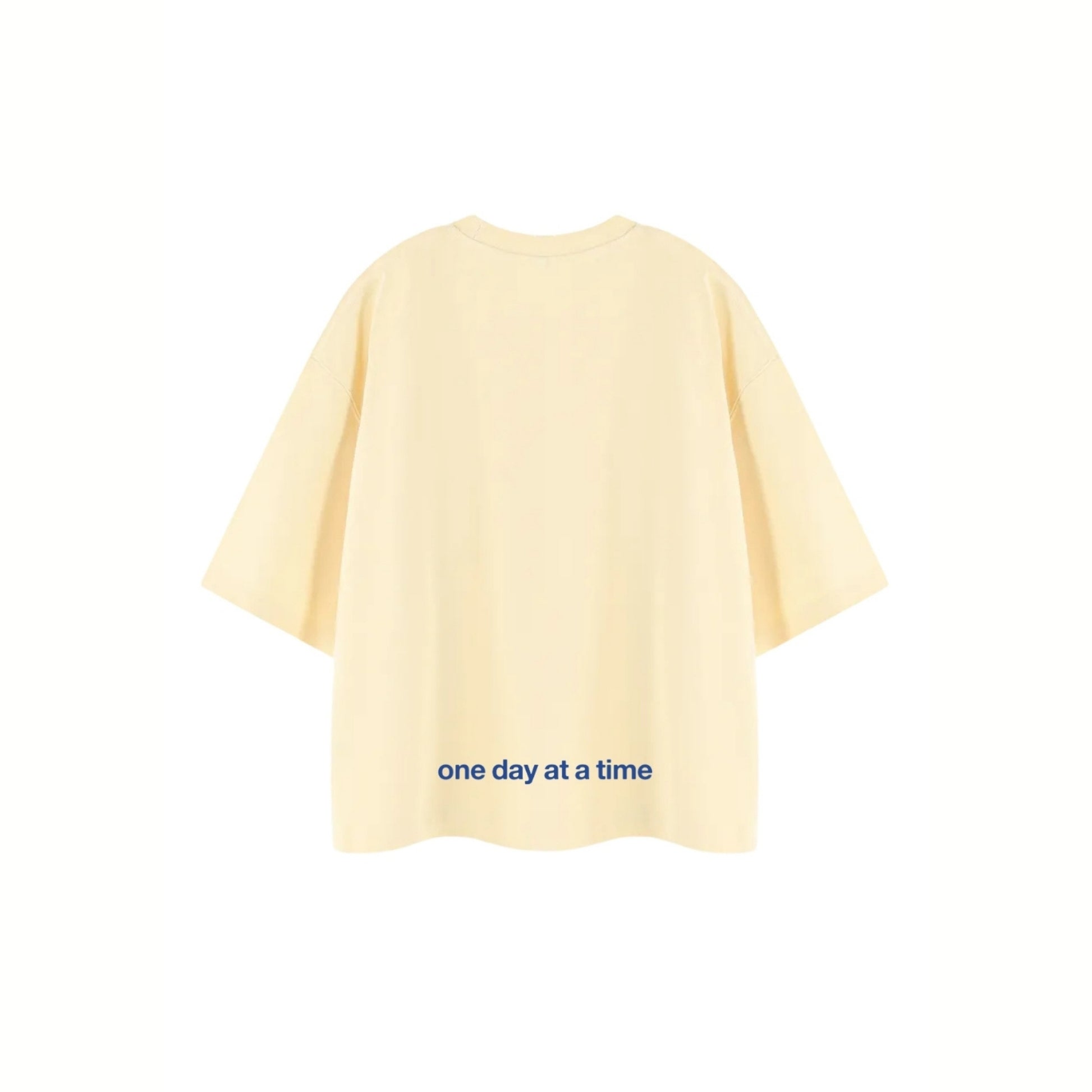 BOXY FIT ONE DAY AT A TIME BUTTER YELLOW