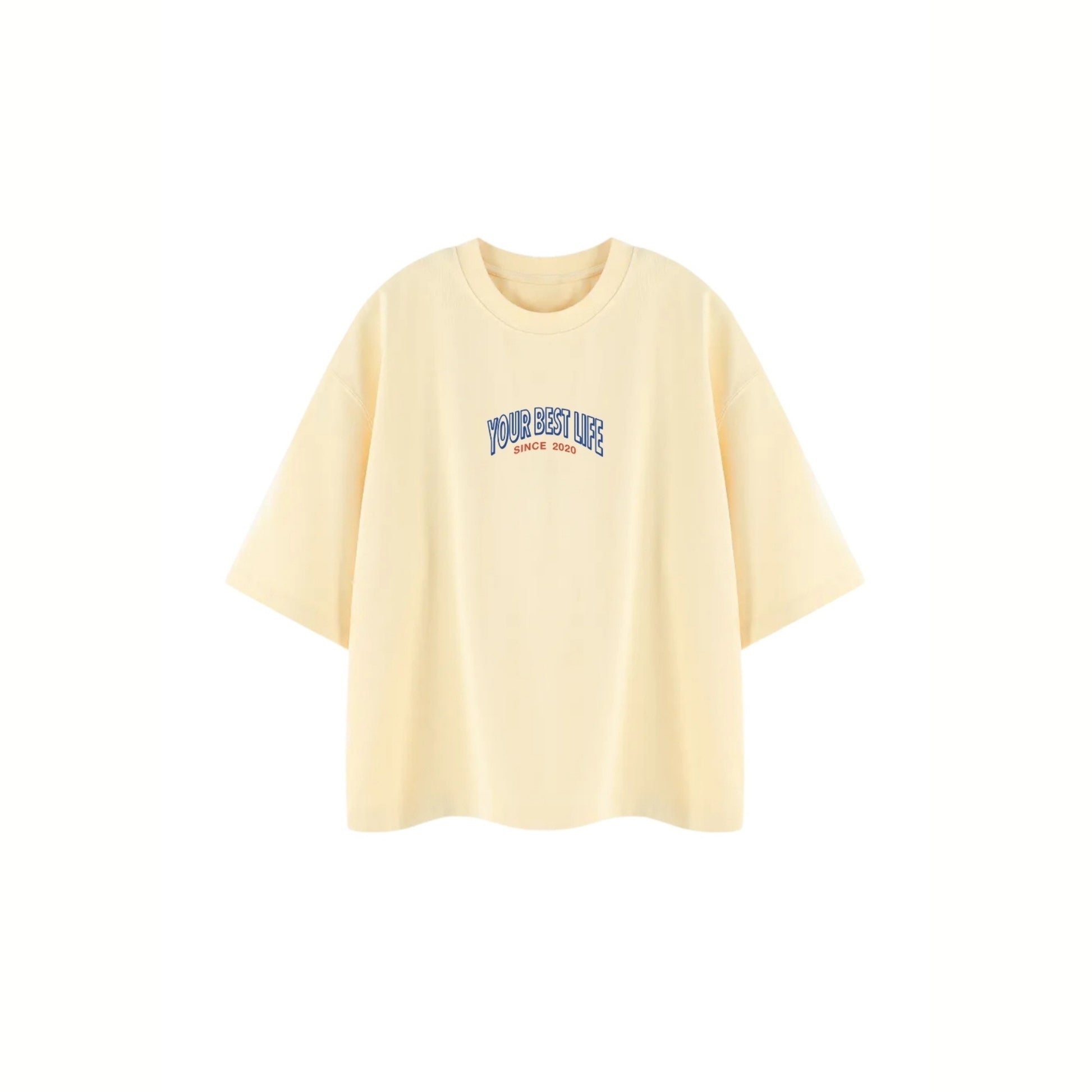 BOXY FIT ONE DAY AT A TIME BUTTER YELLOW
