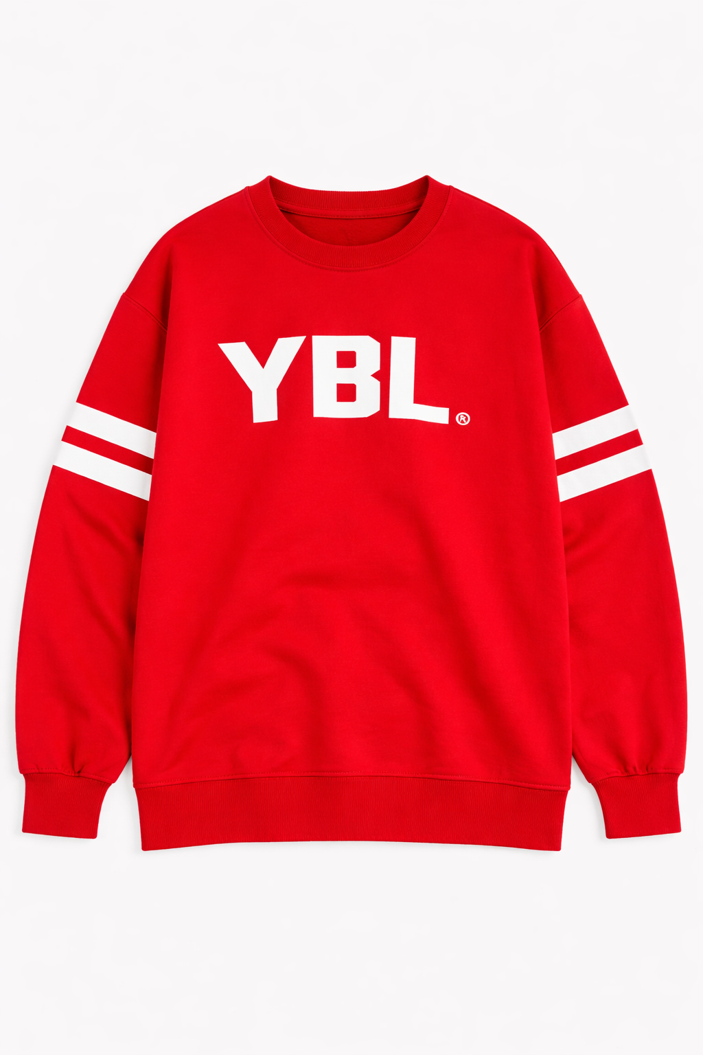 Red Contrast Sleeve Lightweight Sweat - Regular fit