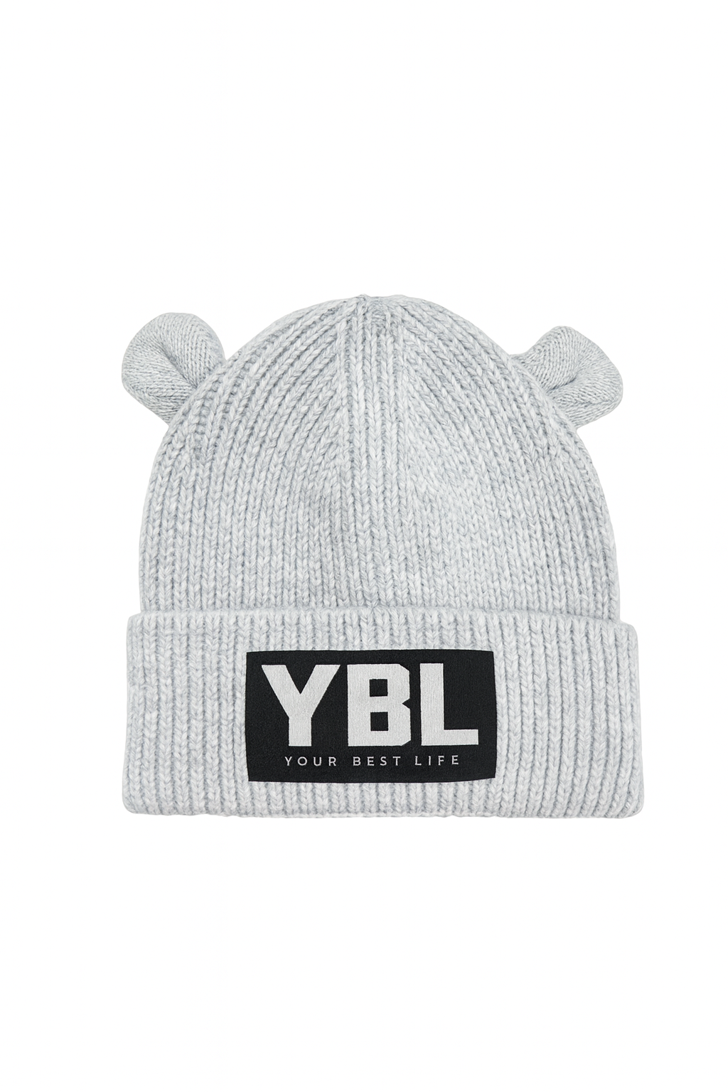 Organic Baby Bear Beanie in Cloud Grey