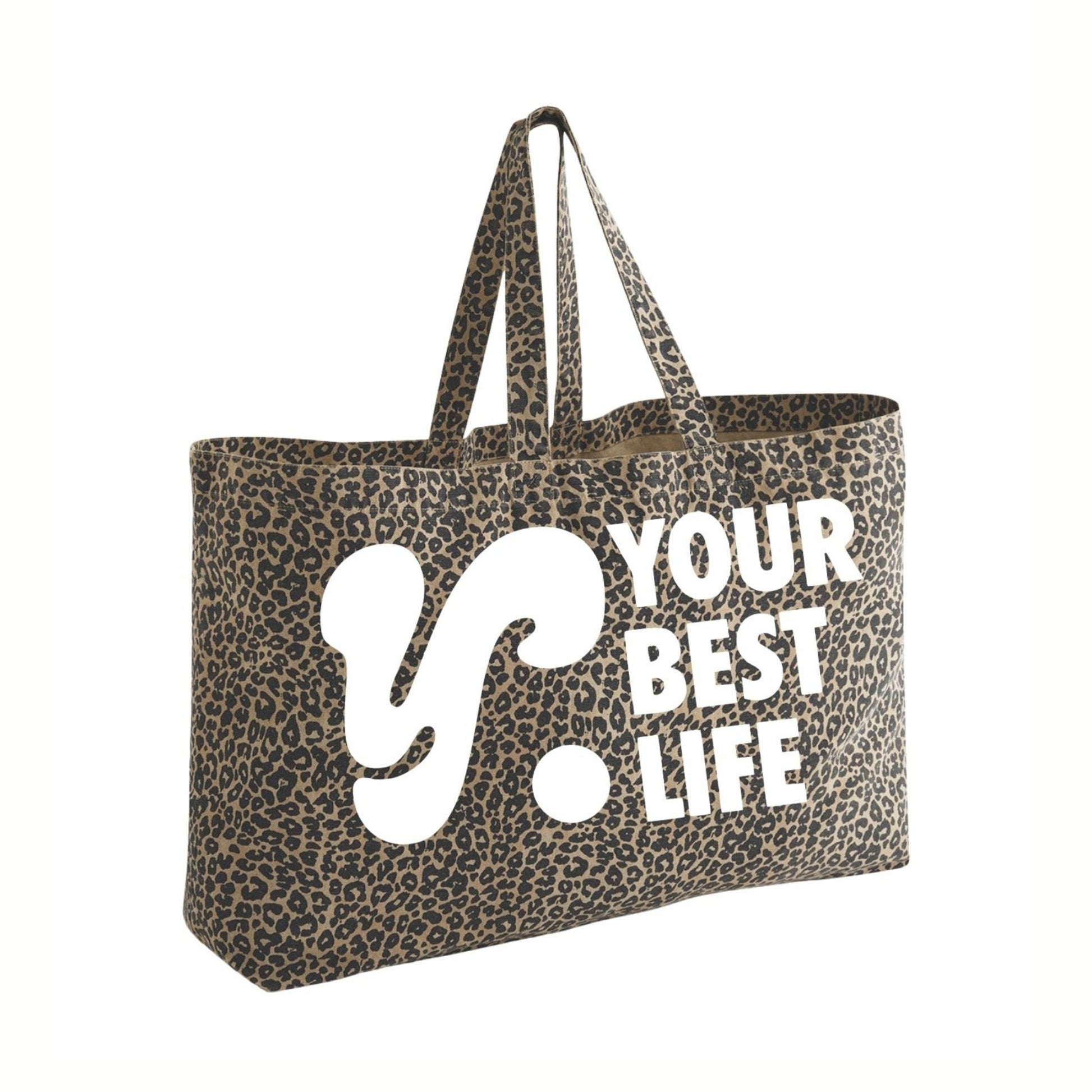 LARGE LIGHTWEIGHT TOTE BAG IN LEOPARD PRINT