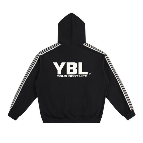 Drop Shoulder Hoodie in Black