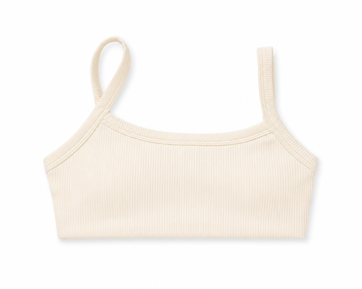 SALE. cream ribbed bra