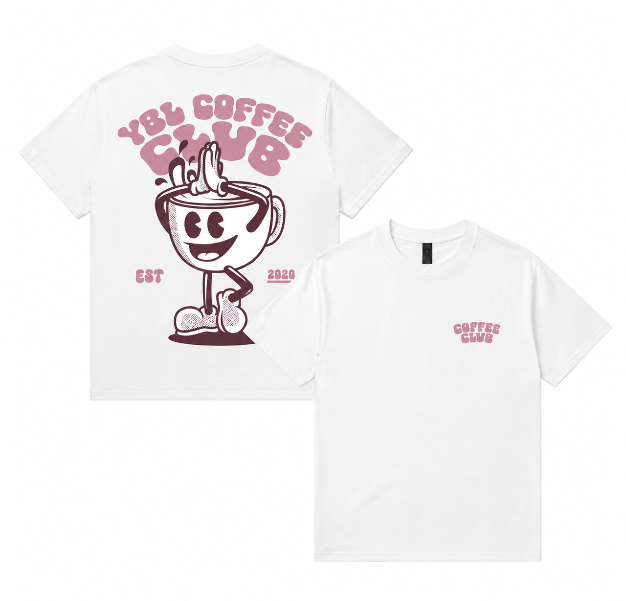 COFFEE CLUB T IN WHITE