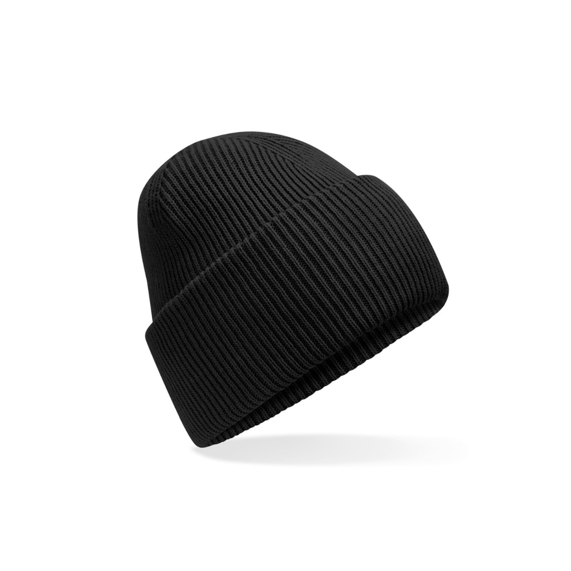 Classic Engineered Deep-Cuffed Beanie in Black