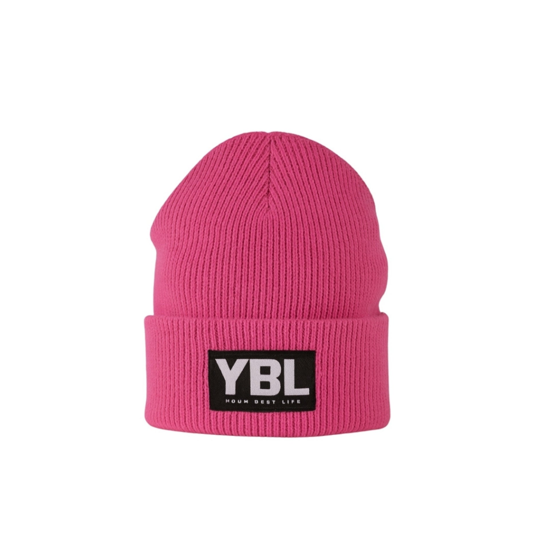 Classic Engineered Deep-Cuffed Beanie in Bright Pink