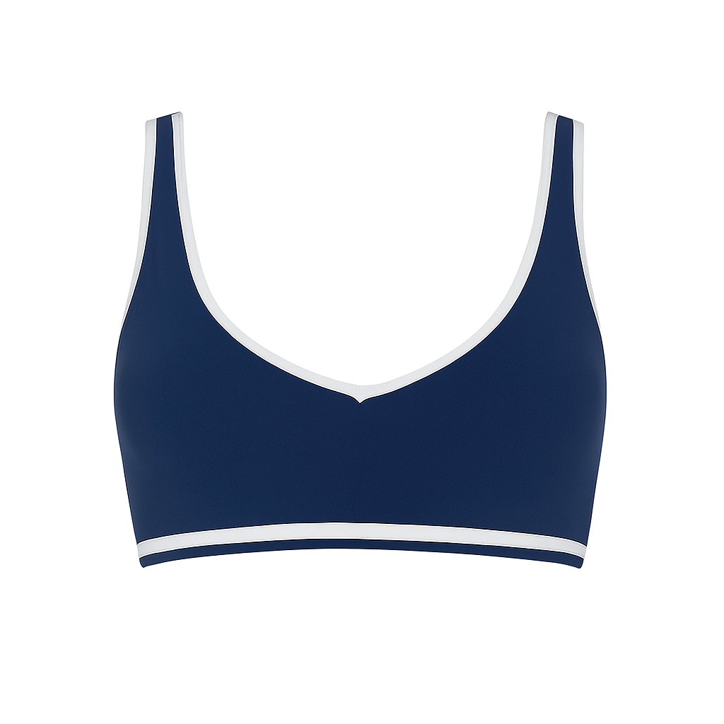Contrast Sports Bras in Athletic Blue