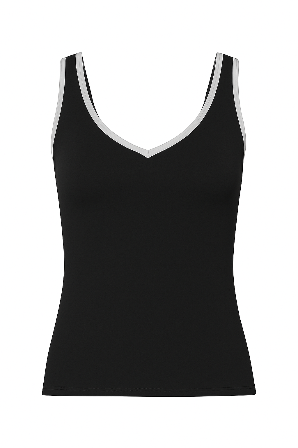 Contrast Vest in Black