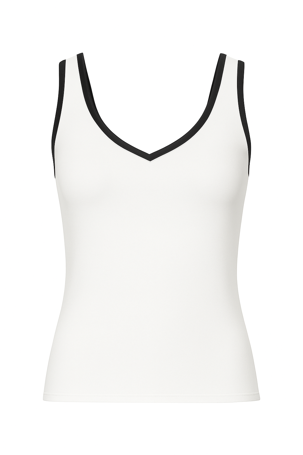Contrast Vest in White
