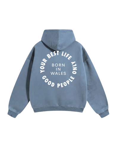 DENIM BLUE OVERSIZED HOODIE RELAX FIT