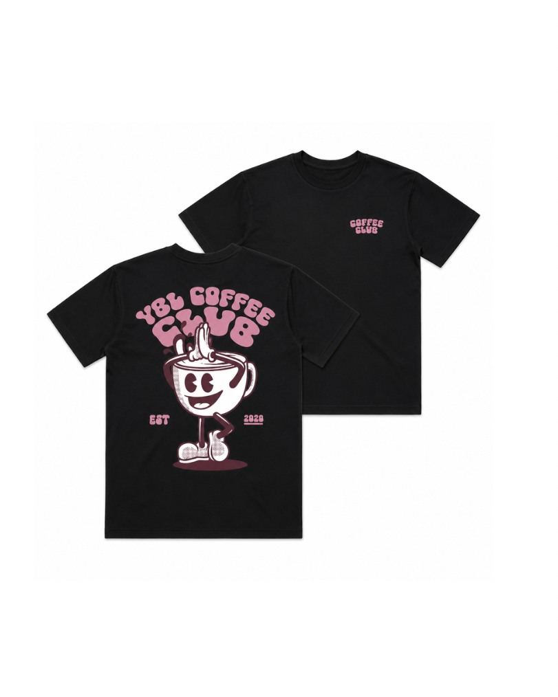COFFEE CLUB T SHIRT IN BLACK