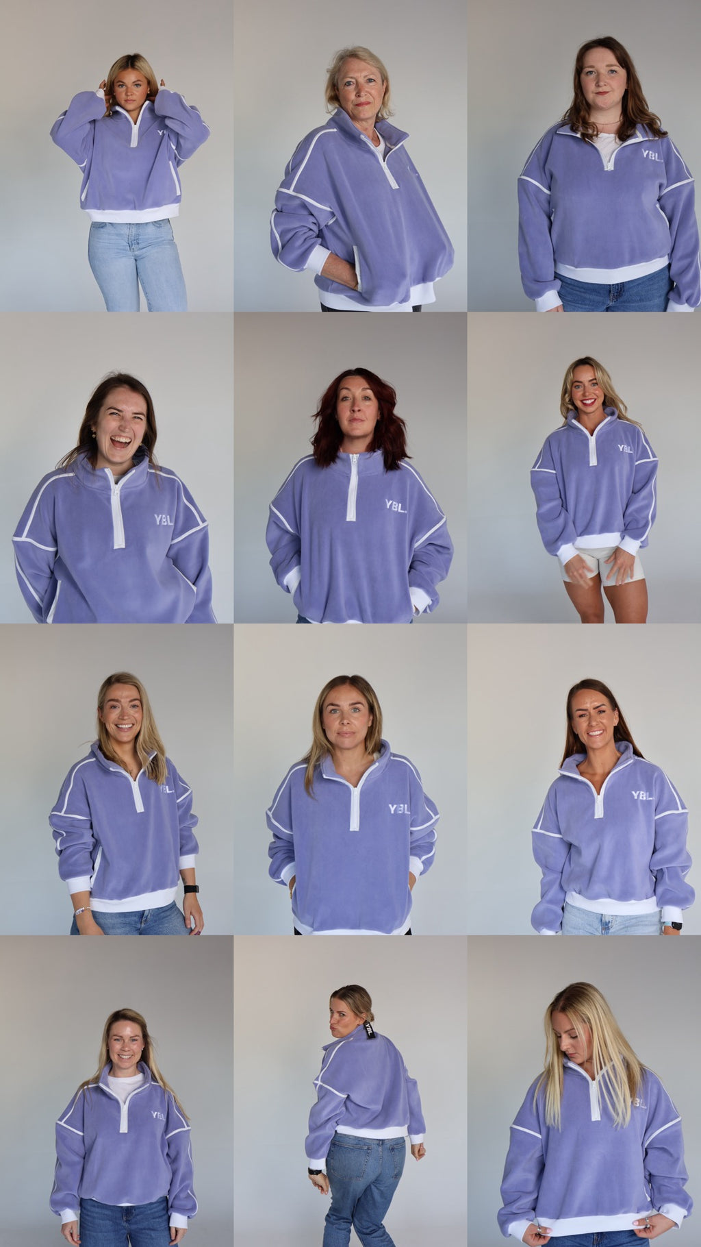 The YBL 1/4 Zip Fleece - Light Purple