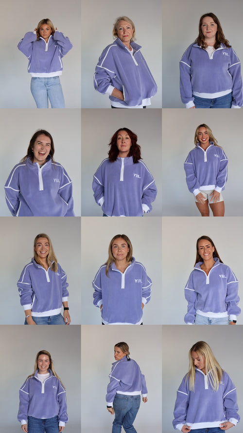 The YBL 1/4 Zip Fleece - Light Purple
