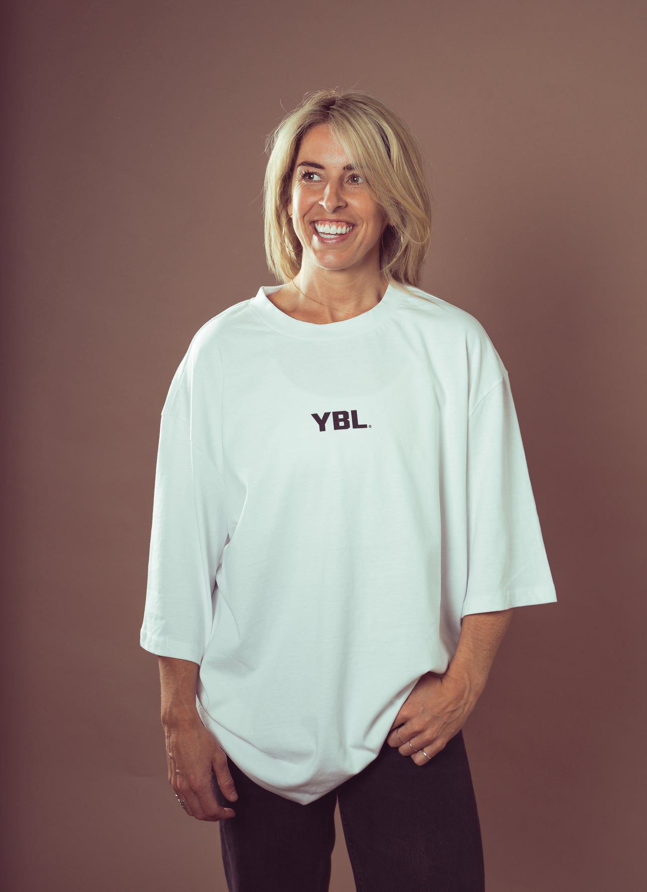 Make Dope Stuff Oversized Dropped Shoulder Tee in White