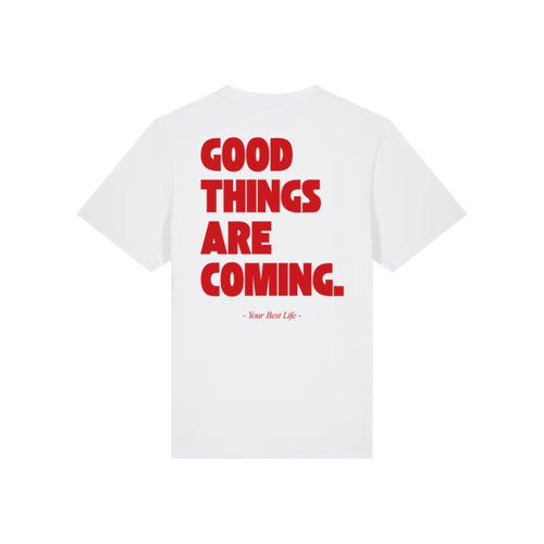 Good things are Coming Heavy Oversized Tee in White