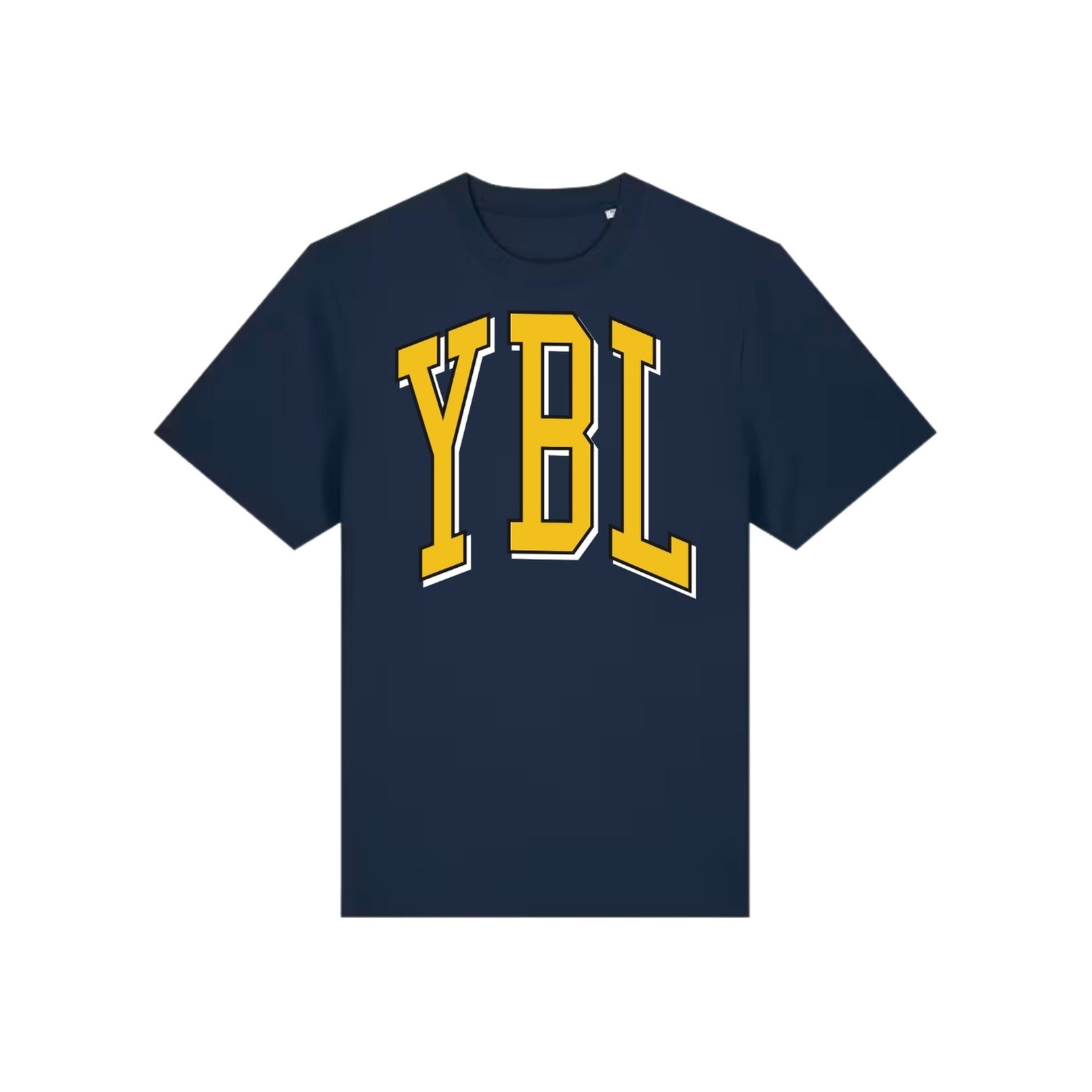 YBL University Style Heavy Oversized Tee in Navy