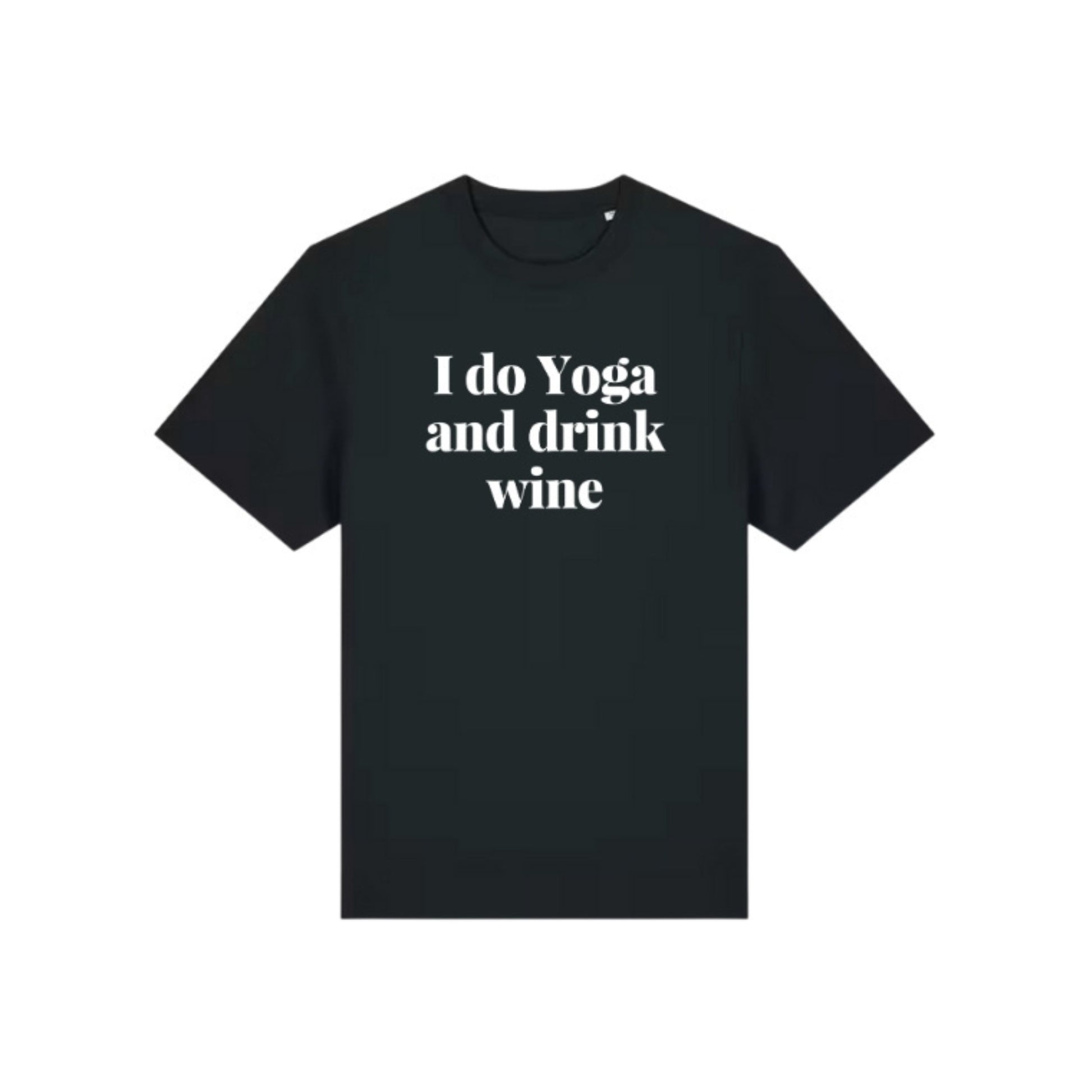 I Do Yoga Heavy Oversized Tee in Black