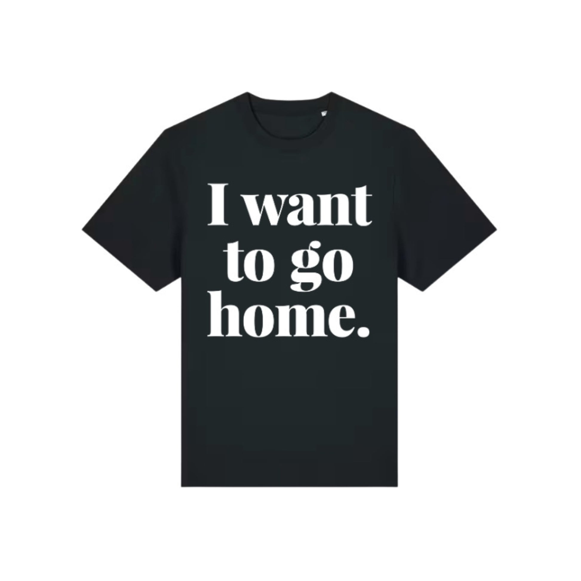 I Want To Go Home Heavy Oversized Tee in Black