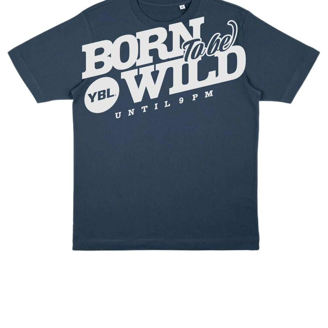 Born To Be Wild/ Free Spirit Unisex Oversized Tee in Denim Blue