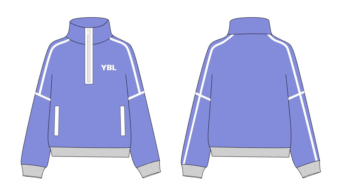 The YBL 1/4 Zip Fleece - Light Purple