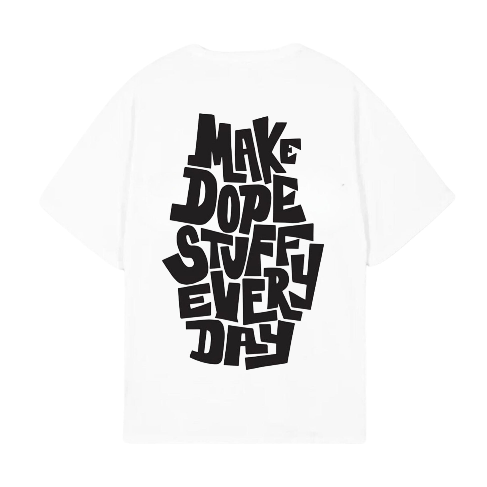 Make Dope Stuff Oversized Dropped Shoulder Tee in White