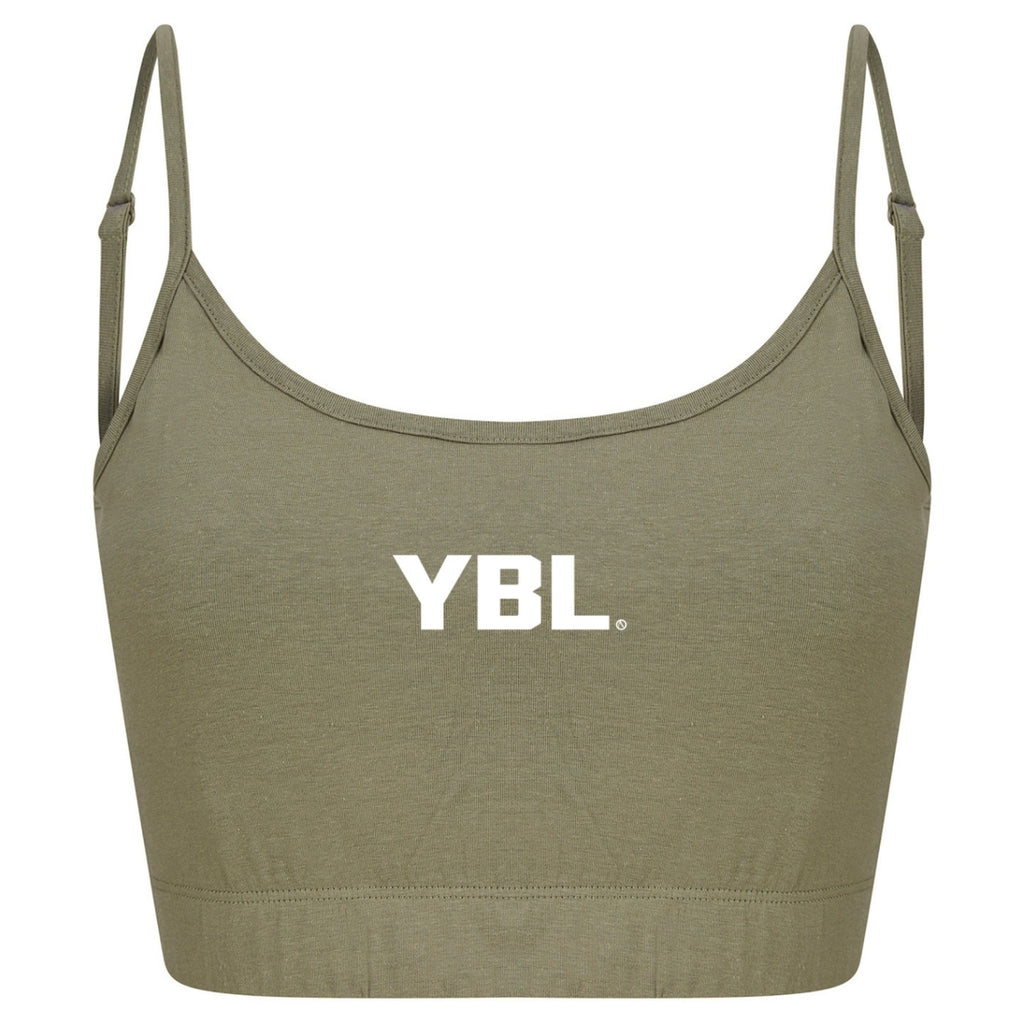 Recycled Loungewear Crop Top in Khaki