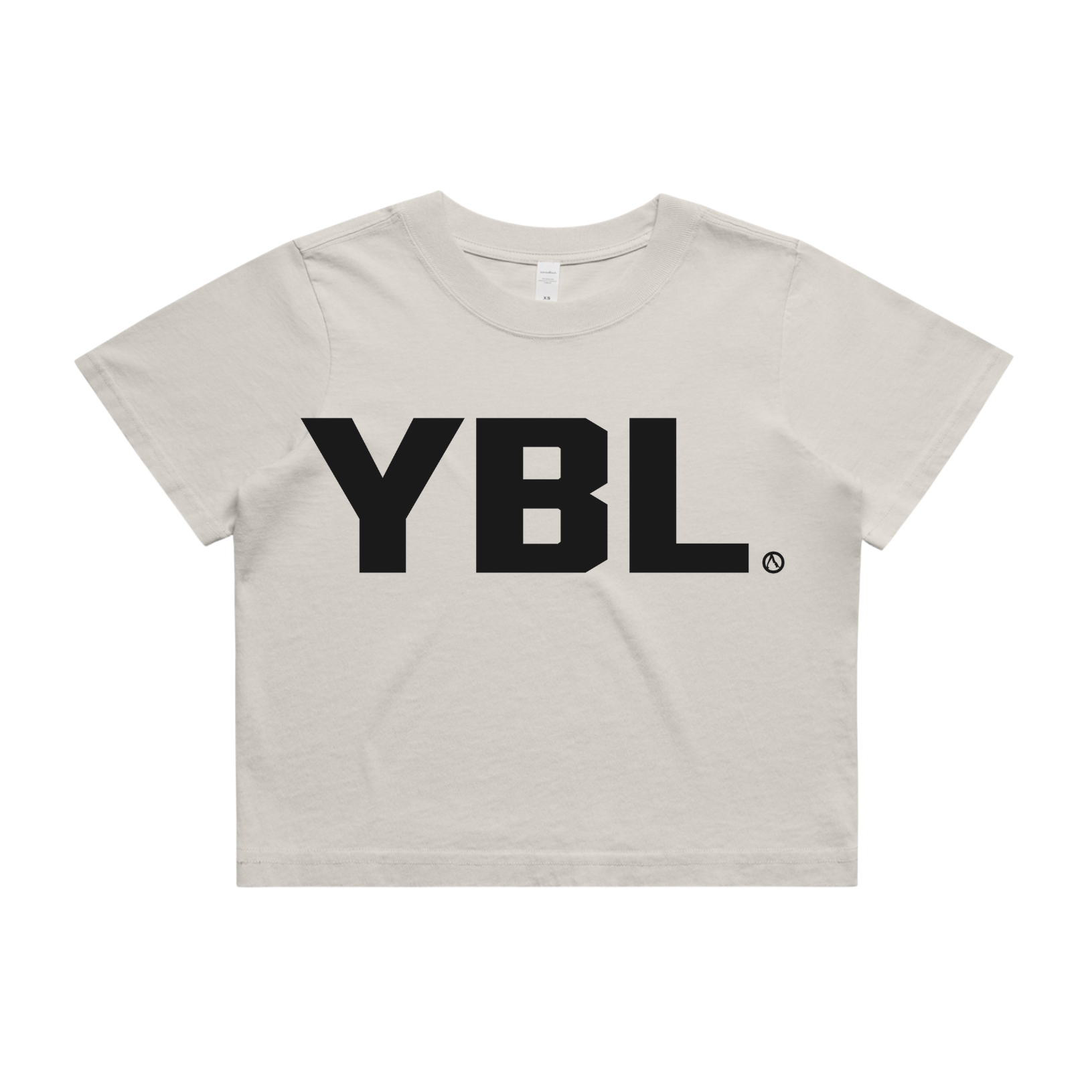 YBL' Heavy Faded Crop Tee in Faded Bone