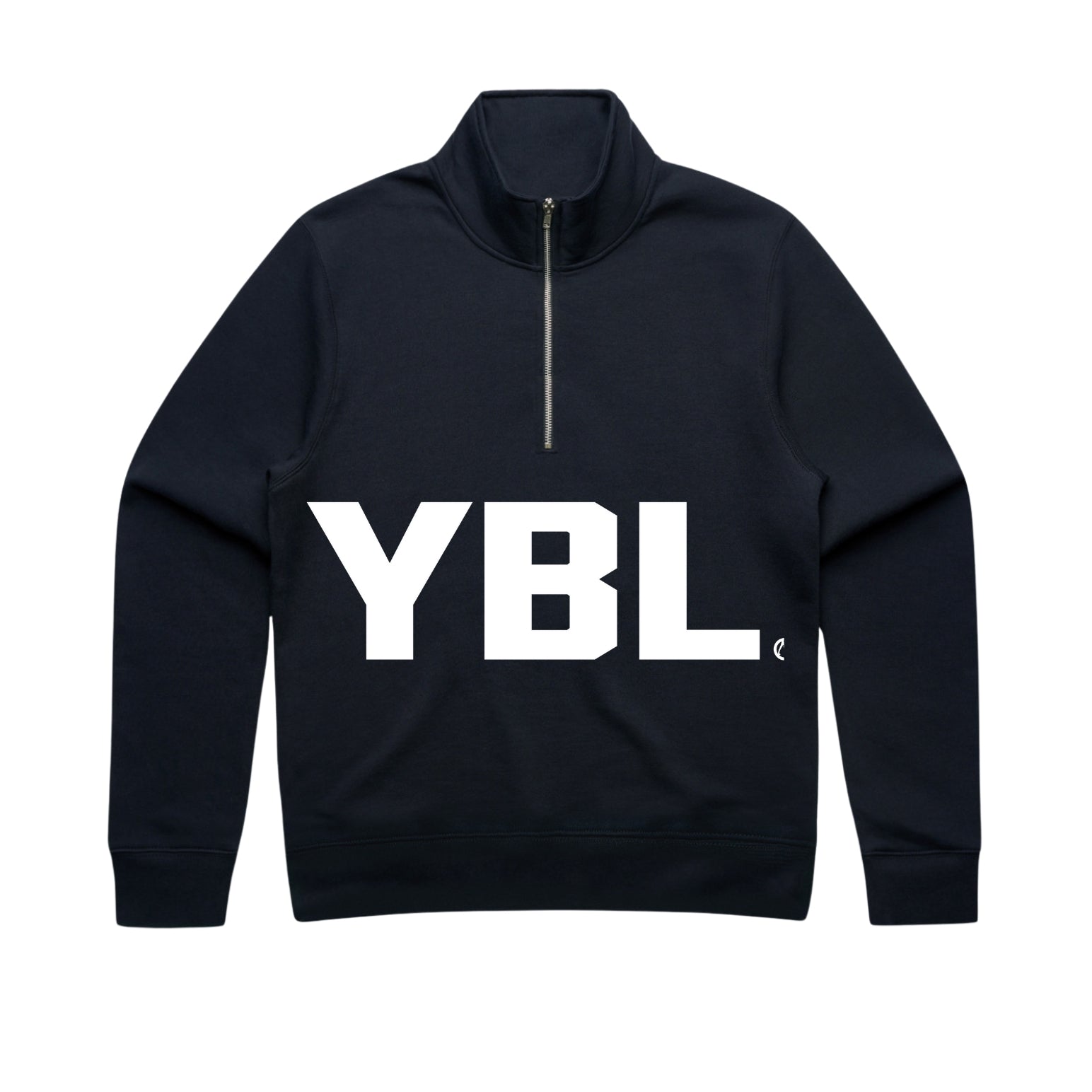 Womens Fit Half Zip Crew Sweatshirt in Royal Navy