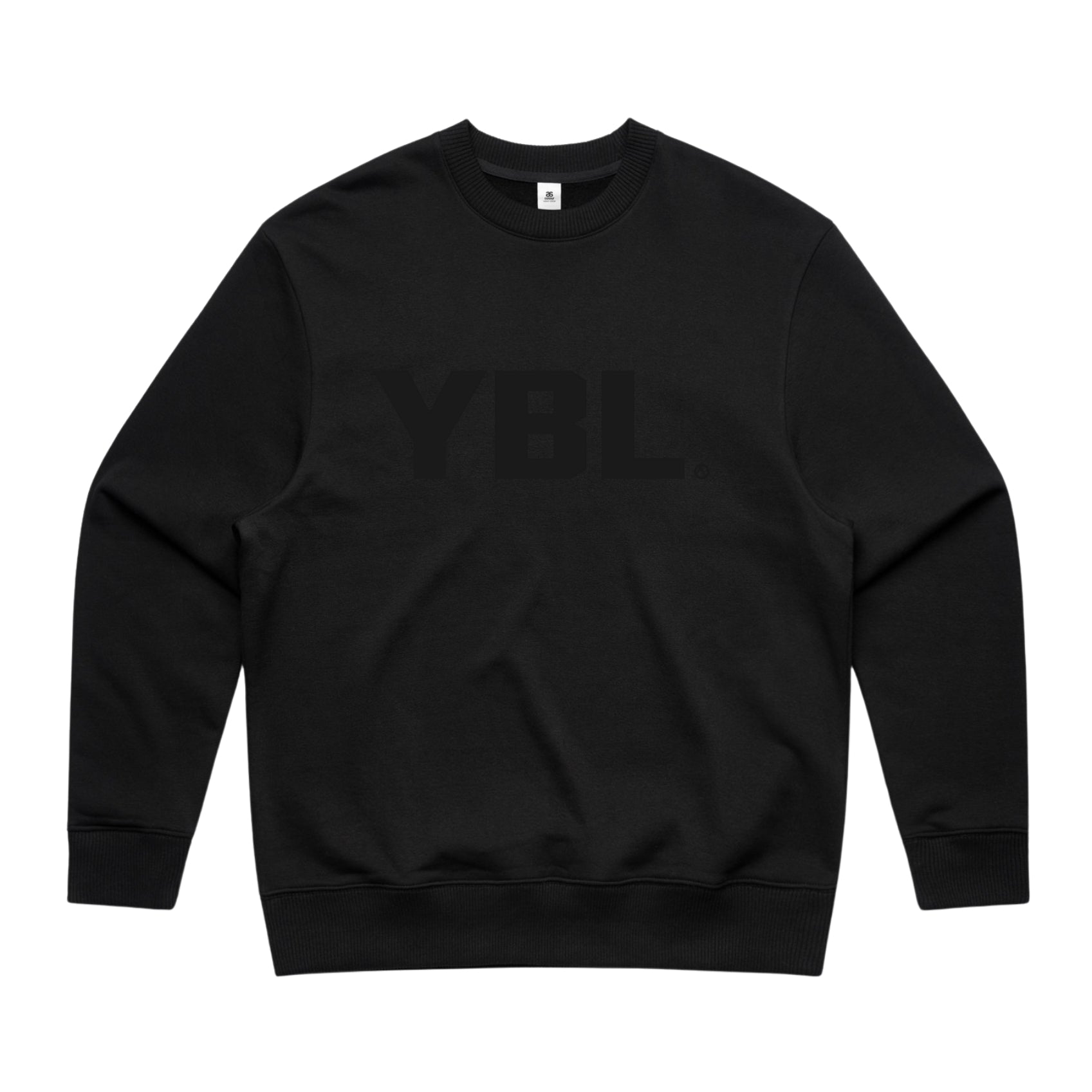 YBL Unisex Made Crew Sweat in Black on Black