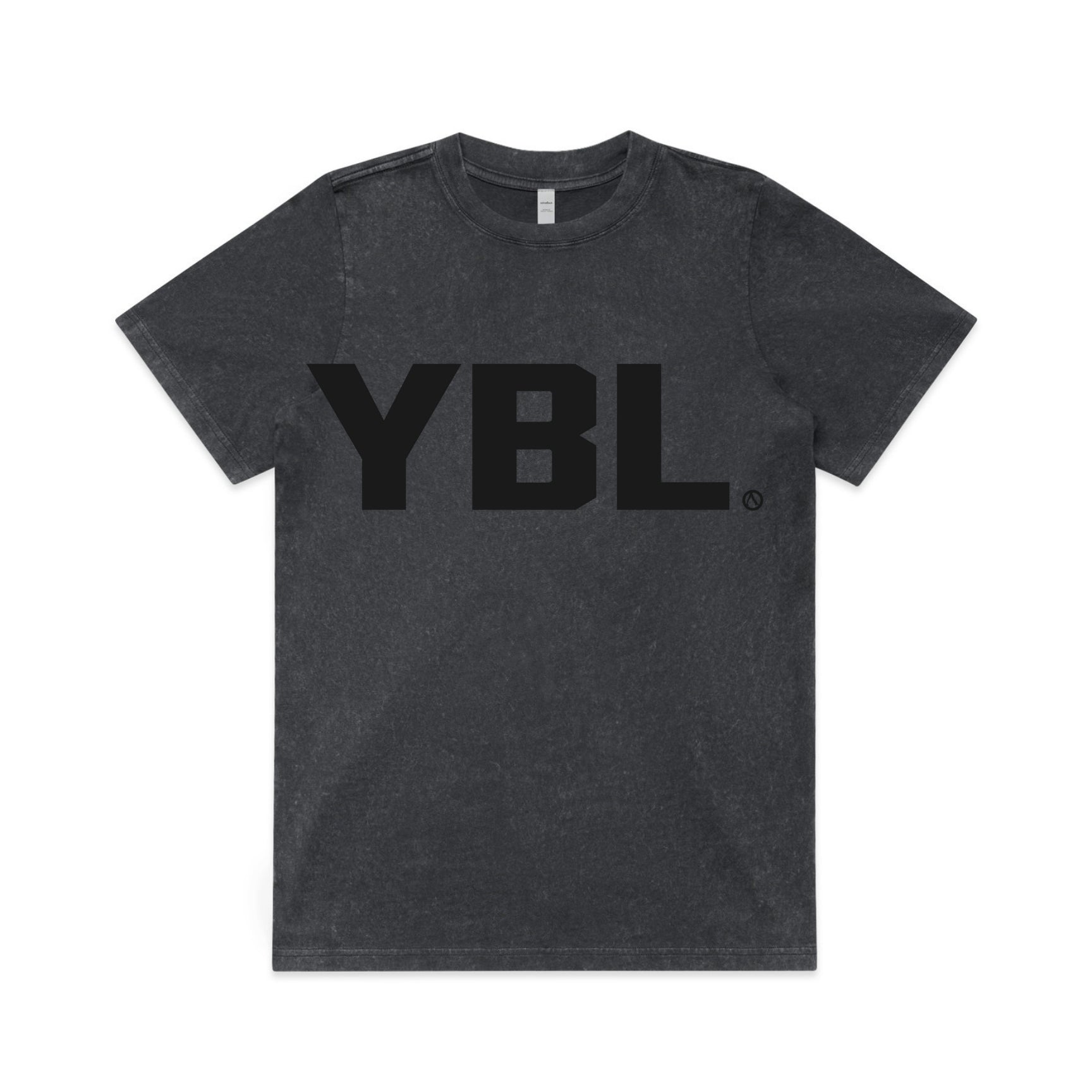 Womens Fit Stone Wash Tee in Faded Black on Black