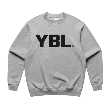 YBL Unisex Made Crew Sweat in Heather Grey