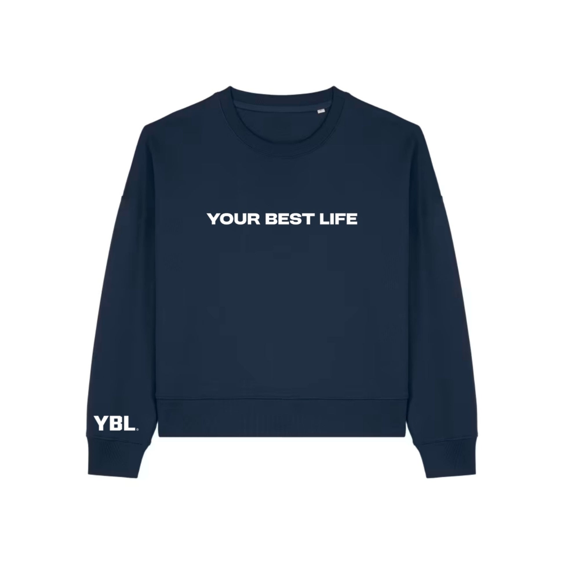 Womens Crew Neck Relaxed Fit Sweatshirt in Royal Navy