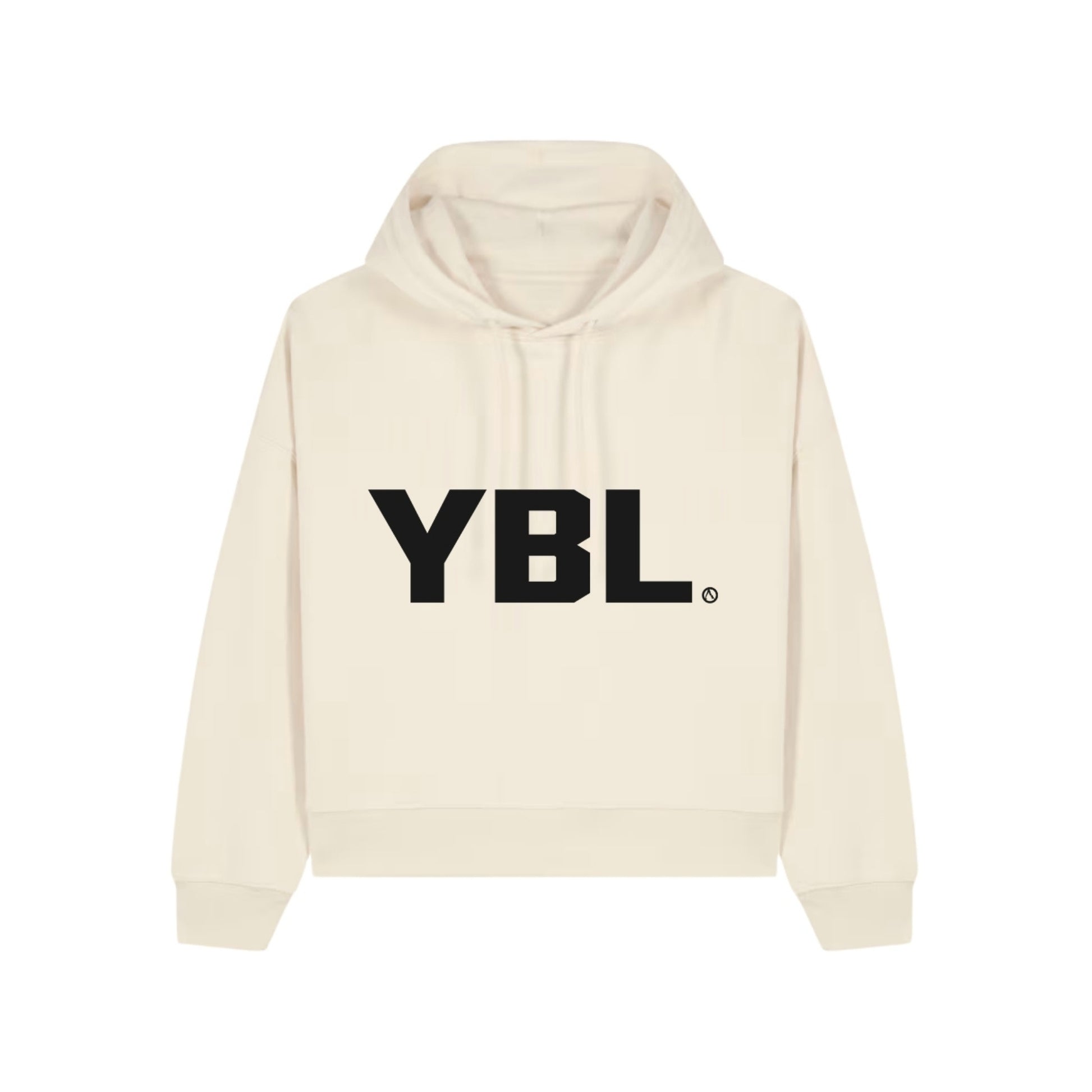 YBL Womens Fit Hoodie Sweatshirt in Natural Raw