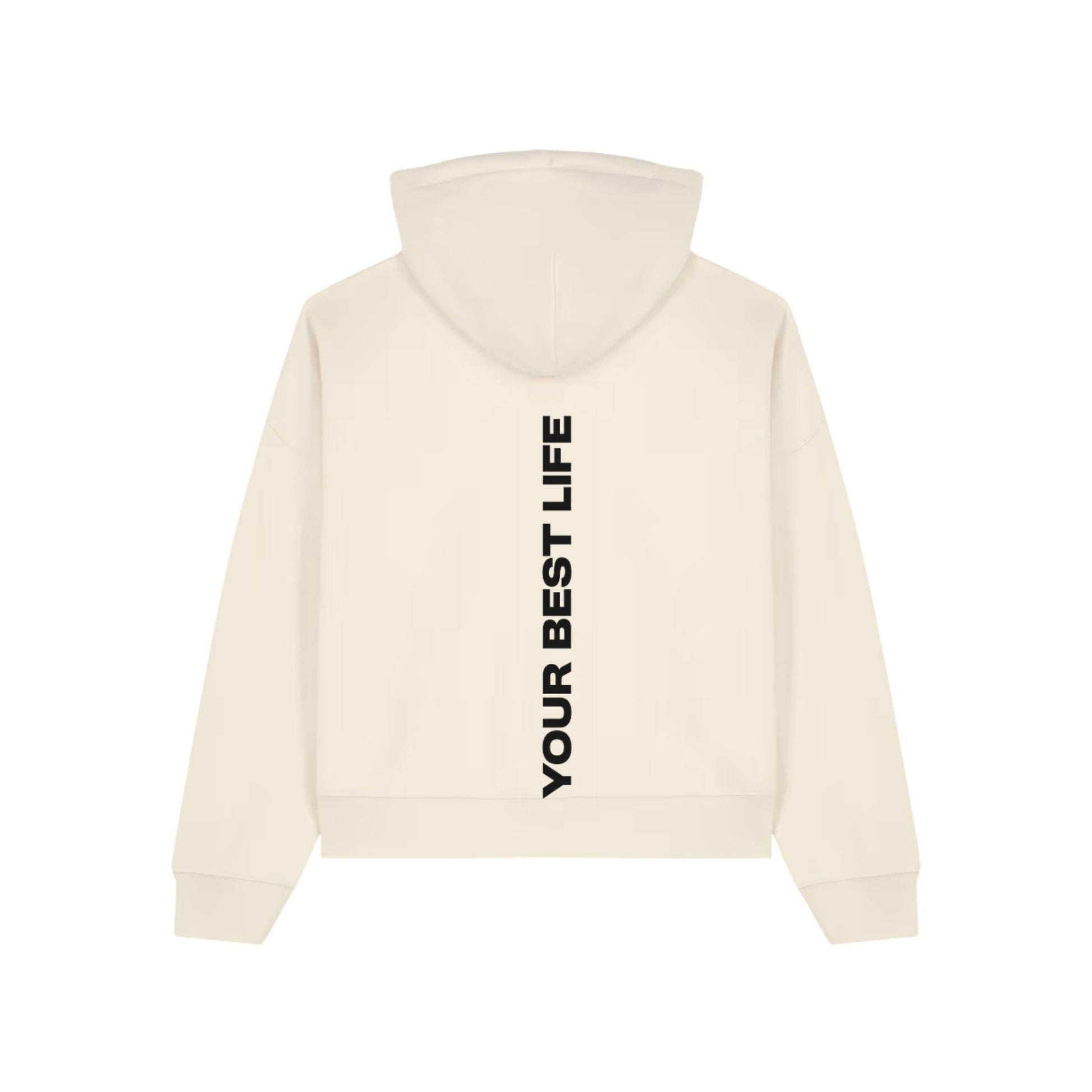 YBL Womens Fit Hoodie Sweatshirt in Natural Raw