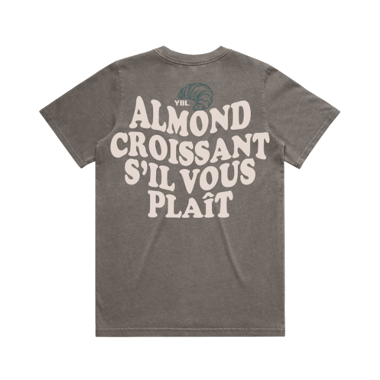Almond Croissant womens fit faded T